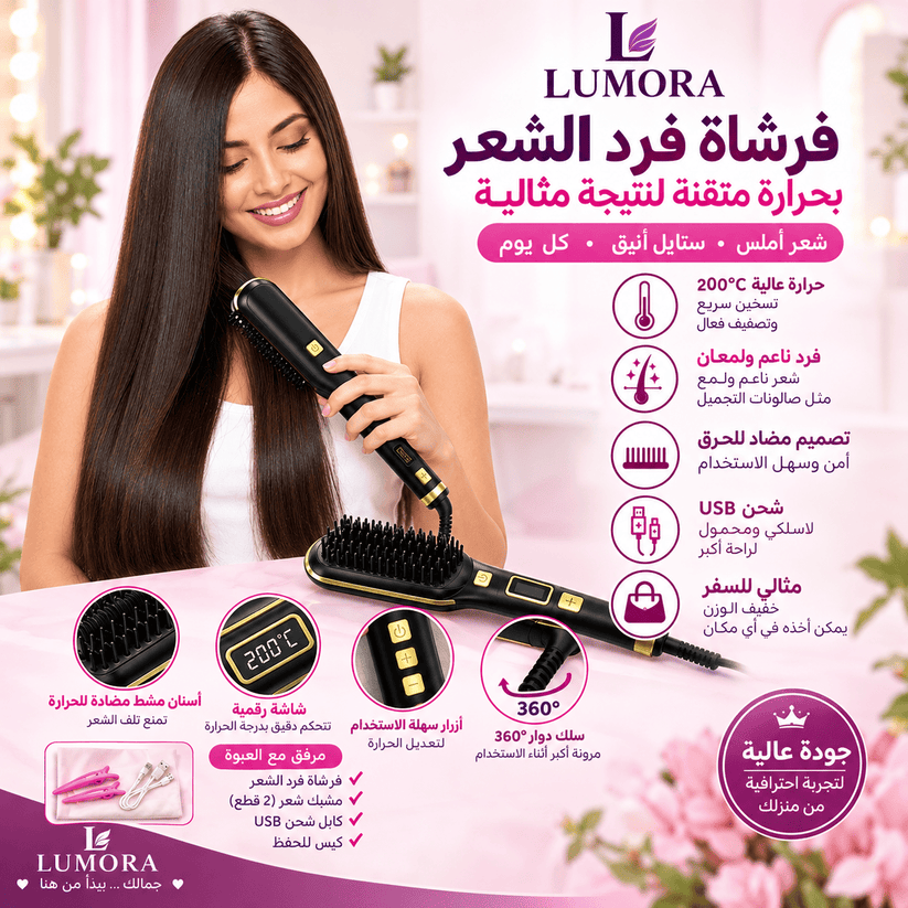 مشط تمليس الشعر الذكي